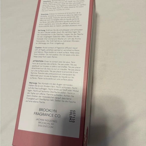 NEW ~ BROOKLYN FRAGRANCE CO. Reed Diffuser Paris Petals 3.4 fl.oz /100ml NEW - Picture 5 of 6